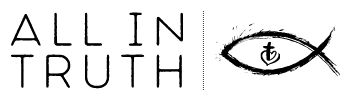 All In Truth Black on White Logo Reversed