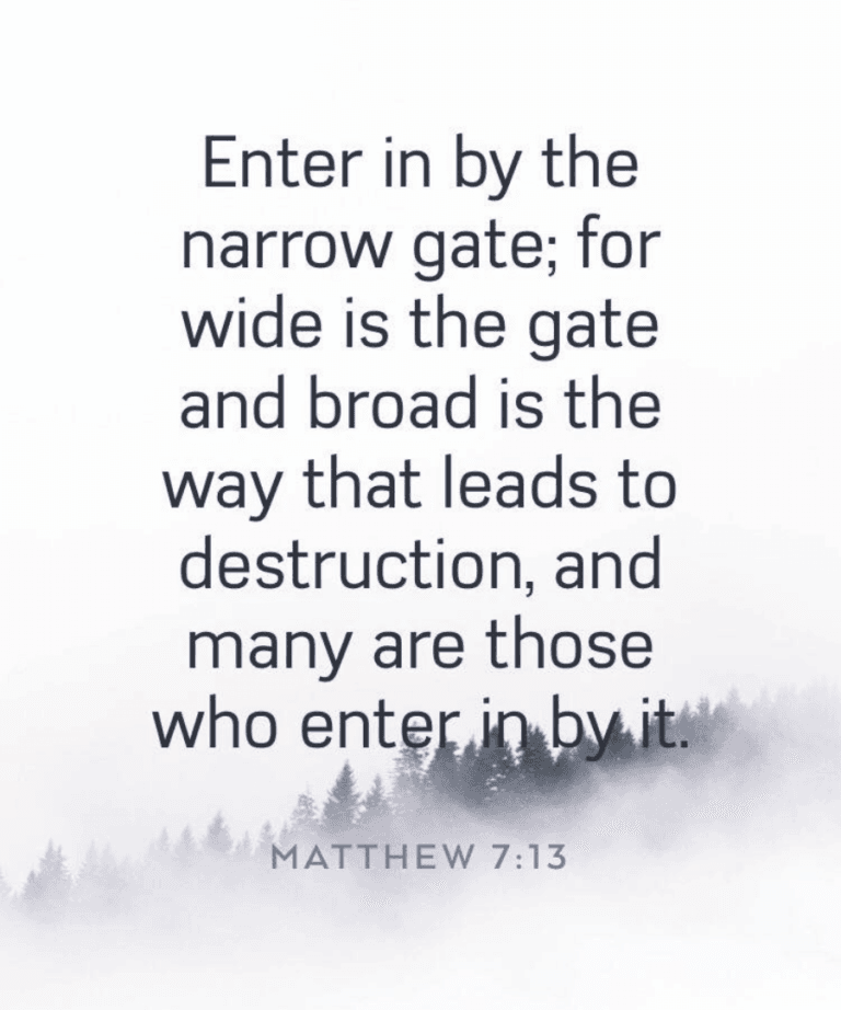 Enter By The Narrow Gate